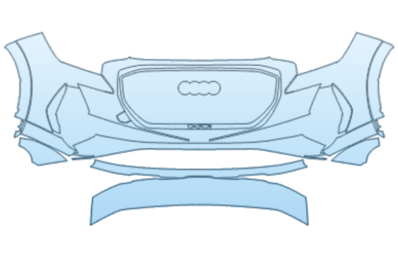 PAINT PROTECTION KIT - 2027 AUDI Q4 E-TRON SUV PREMIUM BUMPER KIT WITHOUT HEADLAMP WASHERS WITHOUT PARKING SENSORS - PRECUT PPF CLEAR BRA WRAP