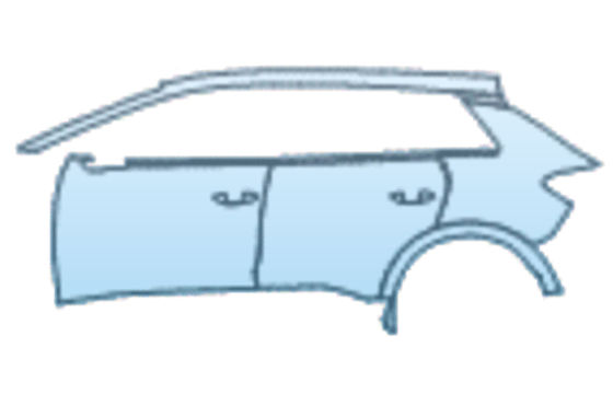 PAINT PROTECTION KIT - 2027 AUDI Q4 E-TRON SUV PREMIUM REAR FENDER AND DOOR KIT LEFT SIDE ONLY - PRECUT PPF CLEAR BRA WRAP