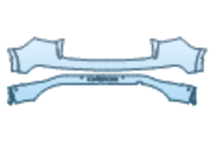 2027 AUDI Q4 E-TRON SUV PRESTIGE REAR BUMPER KIT INCONSISTENT PARKING SENSORS WITH 4 PARKING SENSORS