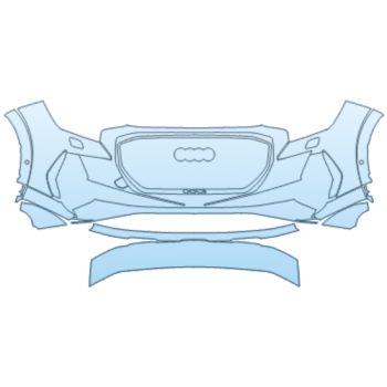 PAINT PROTECTION KIT - 2025 AUDI Q4 E-TRON SUV PREMIUM PLUS BUMPER KIT INCONSISTENT PARKING SENSORS WITH PARKING SENSORS WITH HEADLAMP WASHERS - PRECUT PPF CLEAR BRA WRAP