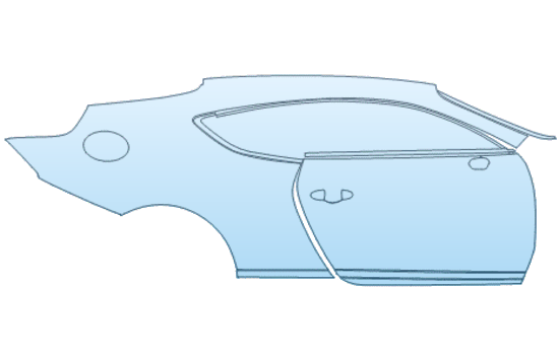 Precut PPF Kit – Clear Bra Paint Protection Film PAINT PROTECTION KIT - 2026 BENTLEY CONTINENTAL GT SPEED FIRST EDITION DOOR AND REAR FENDER KIT RIGHT SIDE ONLY - PRECUT PPF CLEAR BRA WRAP