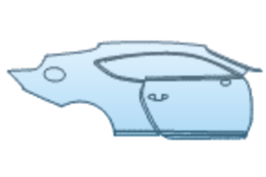 2026 BENTLEY CONTINENTAL GT MULLINER DOOR AND REAR FENDER KIT RIGHT SIDE ONLY