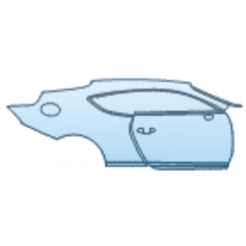 PAINT PROTECTION KIT - 2025 BENTLEY CONTINENTAL GT MULLINER DOOR AND REAR FENDER KIT RIGHT SIDE ONLY - PRECUT PPF CLEAR BRA WRAP