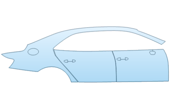 Precut PPF Kit – Clear Bra Paint Protection Film PAINT PROTECTION KIT - 2026 BENTLEY FLYING SPUR SPEED DOOR AND REAR FENDER KIT RIGHT SIDE ONLY - PRECUT PPF CLEAR BRA WRAP
