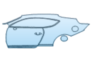 2026 BENTLEY CONTINENTAL GT MULLINER DOOR AND REAR FENDER KIT LEFT SIDE ONLY