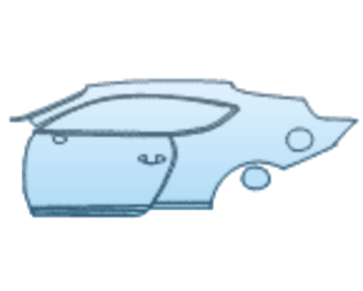 PAINT PROTECTION KIT - 2025 BENTLEY CONTINENTAL GT SPEED DOOR AND REAR FENDER KIT LEFT SIDE ONLY - PRECUT PPF CLEAR BRA WRAP