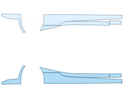 PAINT PROTECTION KIT - 2025 BMW 8 SERIES M8 COMPETITION COUPE ROCKER PANEL KIT - PRECUT PPF CLEAR BRA WRAP