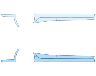 PAINT PROTECTION KIT - 2025 BMW 8 SERIES M8 COMPETITION GRAN COUPE ROCKER PANEL KIT - PRECUT PPF CLEAR BRA WRAP