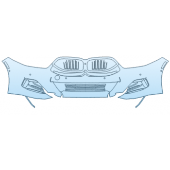 PAINT PROTECTION KIT - 2025 BMW 8 SERIES M850I GRAN COUPE BUMPER KIT W/ M CARBON EXTERIOR PACKAGE W/ 6 PARKING SENSORS W/ FRONT VIEW CAMERA - PRECUT PPF CLEAR BRA WRAP