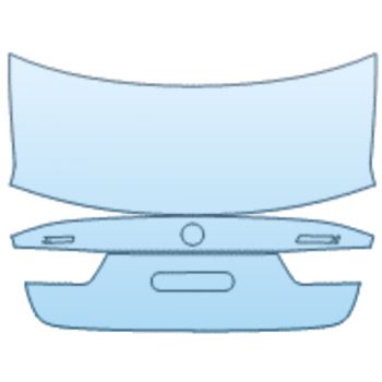 PAINT PROTECTION KIT - 2025 BMW 3 SERIES 330I XDRIVE M SPORT TRUNK LID KIT INCONSISTENT BADGE PLACEMENT WITH XDRIVE AND 330I BADGES - PRECUT PPF CLEAR BRA WRAP