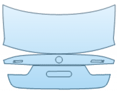 PAINT PROTECTION KIT - 2025 BMW 3 SERIES 330I XDRIVE M SPORT TRUNK LID KIT INCONSISTENT BADGE PLACEMENT WITH XDRIVE AND 330I BADGES - PRECUT PPF CLEAR BRA WRAP