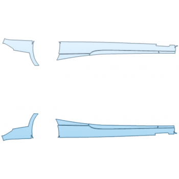 PAINT PROTECTION KIT - 2025 BMW 4 SERIES COUPE 430I M SPORT ROCKER PANEL KIT W/O M PERFORMANCE PACKAGE - PRECUT PPF CLEAR BRA WRAP