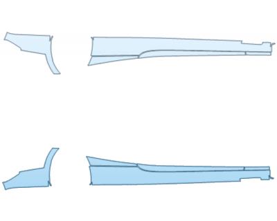 PAINT PROTECTION KIT - 2025 BMW 4 SERIES COUPE 430I M SPORT ROCKER PANEL KIT W/O M PERFORMANCE PACKAGE - PRECUT PPF CLEAR BRA WRAP