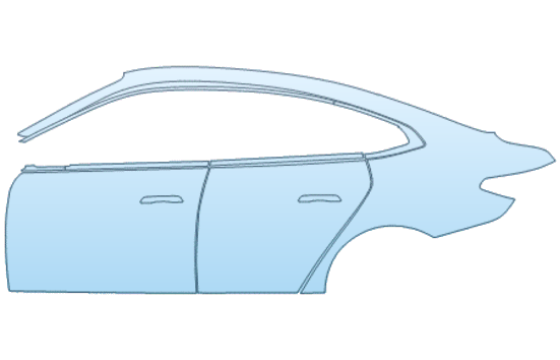 PAINT PROTECTION KIT - 2026 BMW I4 XDRIVE40 M SPORT DOOR AND REAR FENDER KIT LEFT SIDE ONLY - PRECUT PPF CLEAR BRA WRAP