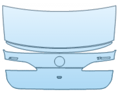 PAINT PROTECTION KIT - 2025 BMW 7 SERIES 750E XDRIVE TRUNK LID KIT WITH 750E EMBLEM WITH XDRIVE EMBLEM INCONSISTENT BADGE PLACEMENT - PRECUT PPF CLEAR BRA WRAP