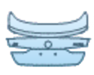 PAINT PROTECTION KIT - 2025 BMW I4 EDRIVE40 M SPORT TRUNK LID KIT EMBLEM AND SPOILER PLACEMENT VARIES WITH SHADOWLINE PACKAGE SPOILER - PRECUT PPF CLEAR BRA WRAP