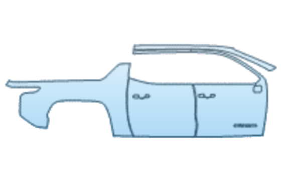 Precut PPF Kit – Clear Bra Paint Protection Film PAINT PROTECTION KIT - 2027 CHEVROLET SILVERADO EV WT DOOR AND REAR FENDER KIT BADGE PLACEMENT VARIES RIGHT SIDE ONLY - PRECUT PPF CLEAR BRA WRAP
