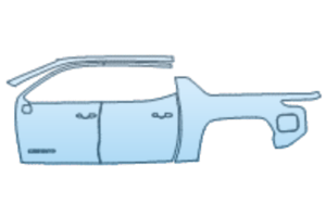 2025 CHEVROLET SILVERADO EV WT DOOR AND REAR FENDER KIT BADGE PLACEMENT VARIES LEFT SIDE ONLY
