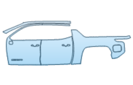Precut PPF Kit – Clear Bra Paint Protection Film PAINT PROTECTION KIT - 2025 CHEVROLET SILVERADO EV WT DOOR AND REAR FENDER KIT BADGE PLACEMENT VARIES LEFT SIDE ONLY - PRECUT PPF CLEAR BRA WRAP
