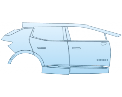 PAINT PROTECTION KIT - 2025 CHEVROLET EQUINOX EV 2LT DOOR AND REAR FENDER KIT INCONSISTENT BADGE PLACEMENT RIGHT SIDE ONLY - PRECUT PPF CLEAR BRA WRAP