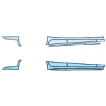 PAINT PROTECTION KIT - 2025 MERCEDES-BENZ AMG GT 4 DOOR COUPE AMG GT 53 ROCKER PANEL KIT - PRECUT PPF CLEAR BRA WRAP