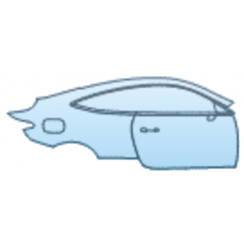 PAINT PROTECTION KIT - 2025 MERCEDES-BENZ CLE COUPE 450 4MATIC DOOR AND REAR FENDER KIT WITHOUT CHROME DOOR HANDLE INSERTS RIGHT SIDE ONLY - PRECUT PPF CLEAR BRA WRAP