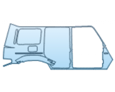 PAINT PROTECTION KIT - 2025 MERCEDES-BENZ G-CLASS SUV G580 WITH EQ TECHNOLOGY REAR FENDER KIT DOOR PRE-WRAPPED RIGHT SIDE ONLY - PRECUT PPF CLEAR BRA WRAP