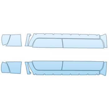 PAINT PROTECTION KIT - 2025 NISSAN FRONTIER PRO-X ROCKER PANEL KIT CREW CAB SWB - PRECUT PPF CLEAR BRA WRAP