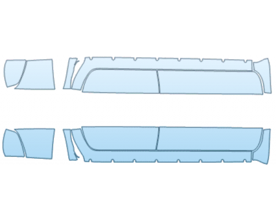 PAINT PROTECTION KIT - 2025 NISSAN FRONTIER PRO-4X ROCKER PANEL KIT CREW CAB REGULAR BED - PRECUT PPF CLEAR BRA WRAP
