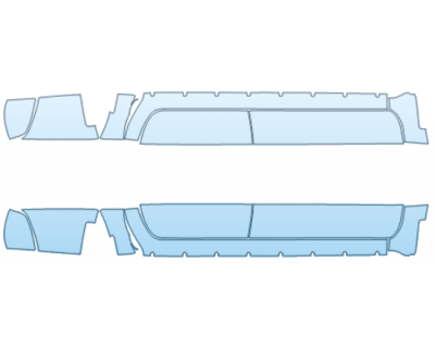 PAINT PROTECTION KIT - 2025 NISSAN FRONTIER S ROCKER PANEL KIT CREW CAB SWB W/ SPLASH GUARDS - PRECUT PPF CLEAR BRA WRAP
