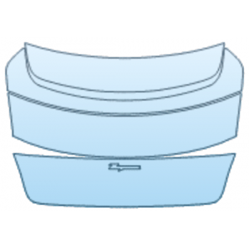 PAINT PROTECTION KIT - 2025 PORSCHE TAYCAN SPORTS SEDAN TAYCAN TRUNK LID KIT WITH TAYCAN BADGE INCONSISTENT BADGE PLACEMENT - PRECUT PPF CLEAR BRA WRAP