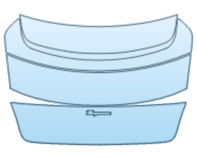 Precut PPF Kit – Clear Bra Paint Protection Film PAINT PROTECTION KIT - 2025 PORSCHE TAYCAN SPORTS SEDAN TAYCAN TRUNK LID KIT WITH TAYCAN BADGE INCONSISTENT BADGE PLACEMENT - PRECUT PPF CLEAR BRA WRAP