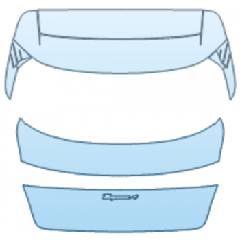 PAINT PROTECTION KIT - 2025 PORSCHE TAYCAN CROSS TURISMO 4 TRUNK LID KIT WITH TAYCAN 4 BADGE - PRECUT PPF CLEAR BRA WRAP
