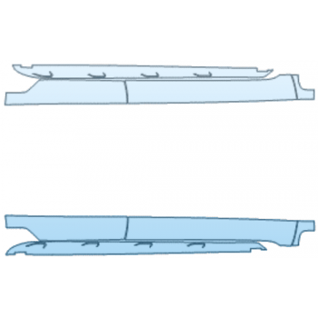 PAINT PROTECTION KIT - 2025 PORSCHE TAYCAN CROSS TURISMO 4S ROCKER PANEL KIT WITH OFFROAD DESIGN PACKAGE - PRECUT PPF CLEAR BRA WRAP