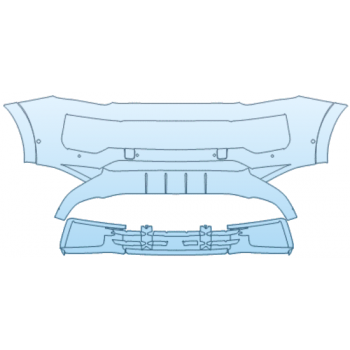 PAINT PROTECTION KIT - 2025 PORSCHE CAYENNE COUPE TURBO E-HYBRID BUMPER KIT WITH SPORTDESIGN PACKAGE WITHOUT SIDE MARKERS WITH 6 PARKING SENSORS - PRECUT PPF CLEAR BRA WRAP