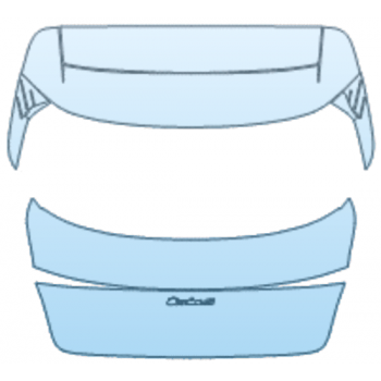 PAINT PROTECTION KIT - 2025 PORSCHE TAYCAN CROSS TURISMO TURBO S TRUNK LID KIT WITH TURBO S BADGE - PRECUT PPF CLEAR BRA WRAP