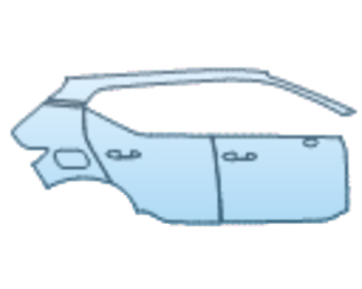 PAINT PROTECTION KIT - 2025 VOLVO EX40 CORE REAR FENDER AND DOOR KIT RIGHT SIDE ONLY - PRECUT PPF CLEAR BRA WRAP