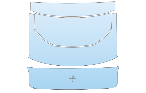 2025 POLESTAR POLESTAR 4 FULL REAR HATCH PPF kit 2025 POLESTAR POLESTAR 4 FULL REAR HATCH paint protection film kit