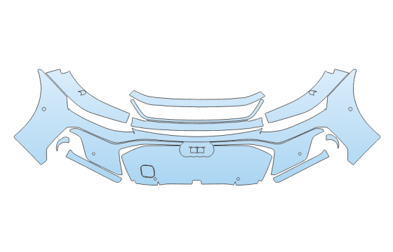 2027 AUDI E-TRON GT RS-S BUMPER KIT paint protection film kit