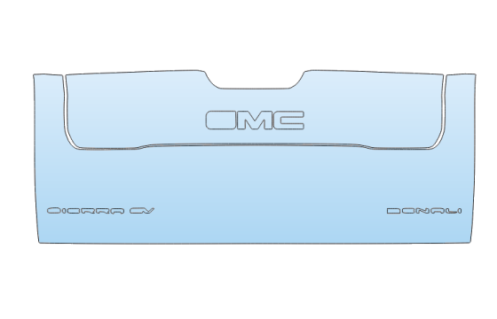2024 GMC SIERRA EV DENALI EDITION 1 TAILGATE PPF kit 2024 GMC SIERRA EV DENALI EDITION 1 TAILGATE paint protection film kit