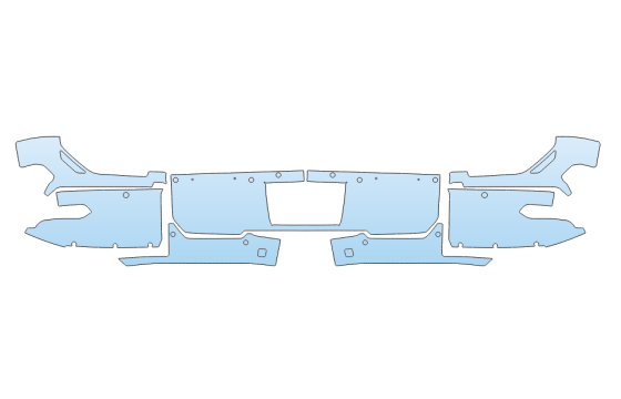 2024 GMC SIERRA EV Extended Range Denali - Max Range Denali REAR BUMPER PPF kit 2024 GMC SIERRA EV Extended Range Denali - Max Range Denali REAR BUMPER paint protection film kit
