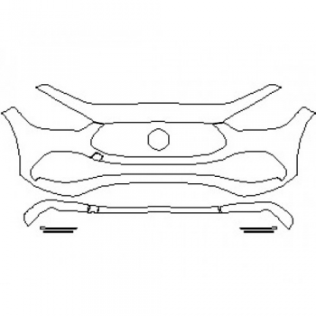 PAINT PROTECTION KIT - 2023 MERCEDES GLA CLASS AMG LINE BUMPER - PRECUT PPF CLEAR BRA WRAP