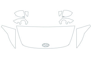 2027 HYUNDAI SONATA HYBRID 22" HOOD FENDERS MIRRORS (NO WRAPPED EDGES)