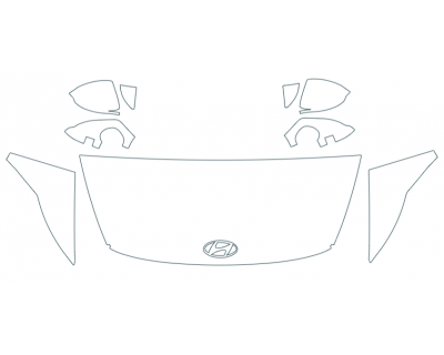 PAINT PROTECTION KIT - 2025 HYUNDAI SONATA HYBRID 22 HOOD FENDERS MIRRORS (NO WRAPPED EDGES) - PRECUT PPF CLEAR BRA WRAP