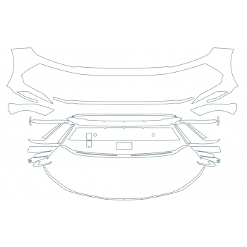 PAINT PROTECTION KIT - 2025 HYUNDAI SONATA HYBRID FRONT BUMPER KIT - PRECUT PPF CLEAR BRA WRAP