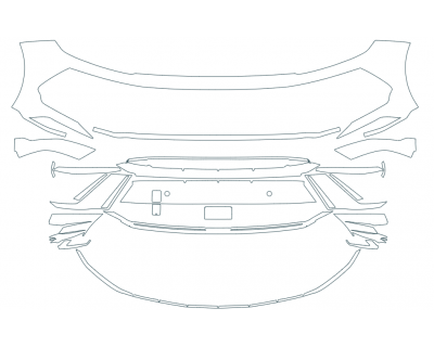 PAINT PROTECTION KIT - 2025 HYUNDAI SONATA HYBRID FRONT BUMPER KIT - PRECUT PPF CLEAR BRA WRAP